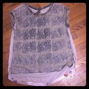 Aratta Lace Short Sleeve Top